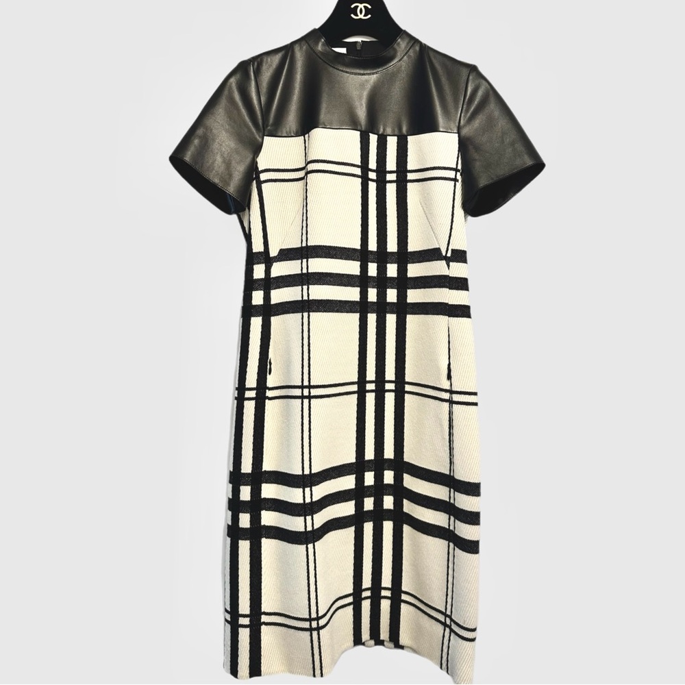 Akris Punto Black and White Plaid Dress